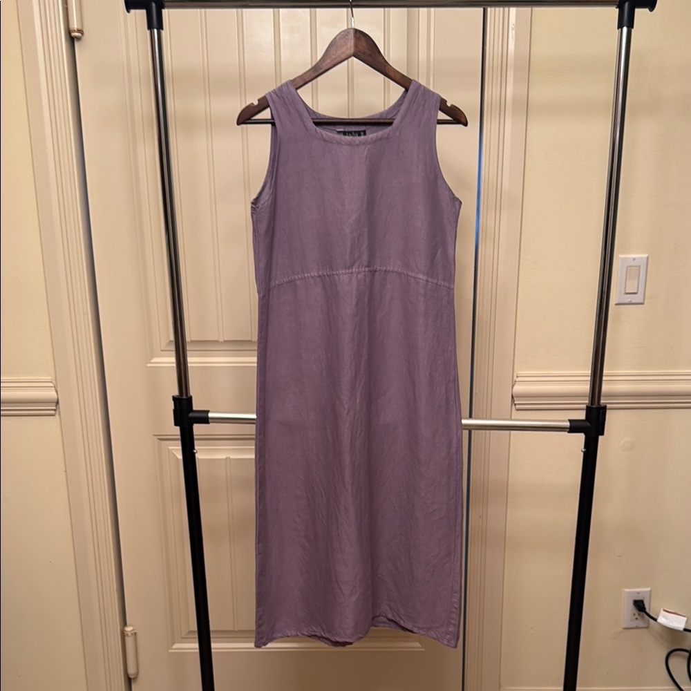 Julia B. Purple Linen Midi Dress-Sz Medium